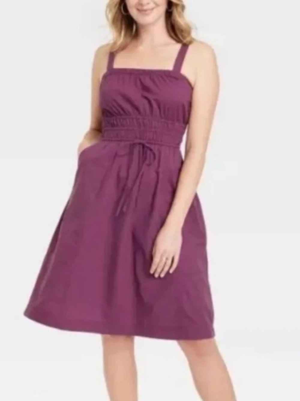 Universal Thread Size Medium M Purple Midi Cotton Dress lot6459